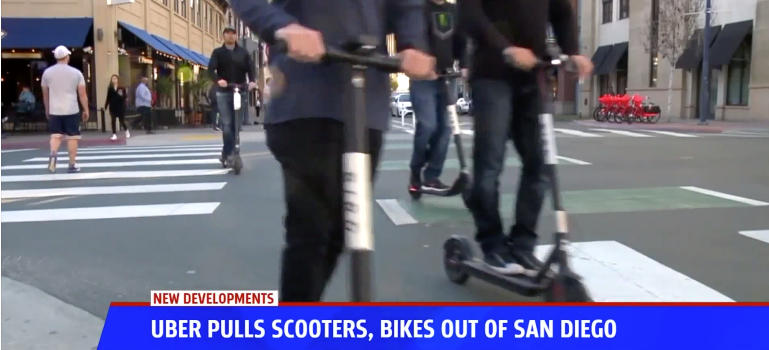 Uber Scooters Removed In San DIego