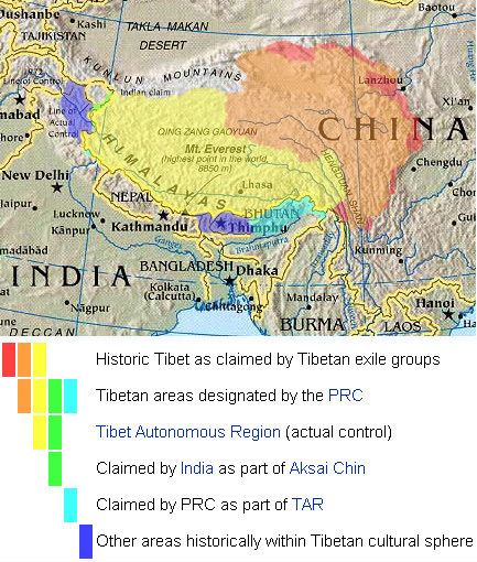 Tibet Geographic Map