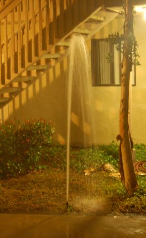Water Sprinkler Turned into 5-foot Water Fountain